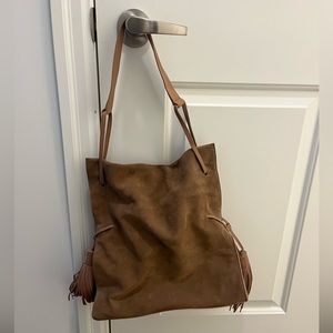 All Saints Suede Shoulder Bag